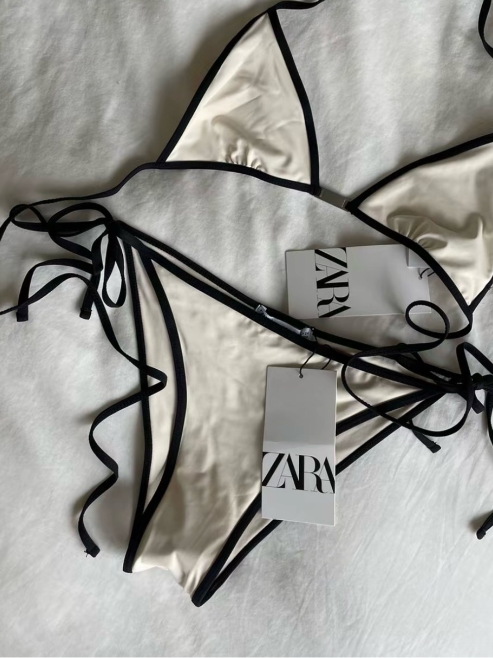 NWT ZARA CONTRAST METAL BIKINI